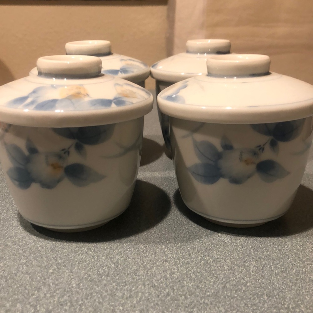 Asian Tea Cups with Lids